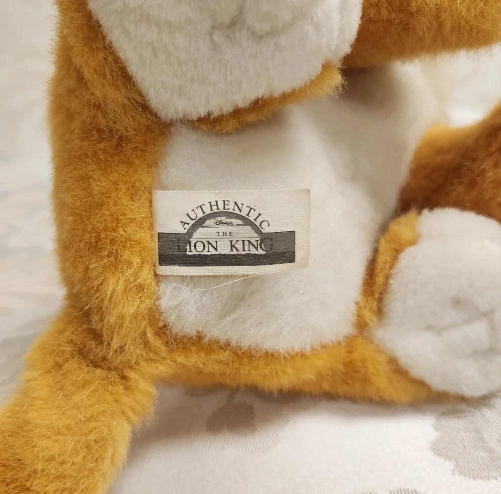 Vintage The Lion King Purring Simba Plush Walt Disney Stuffed Animal 1993